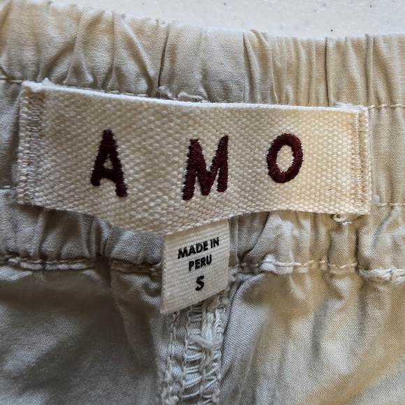 AMO Cotton Straight-leg Pull-On Pant in‎ Pumice Women's Small Lightweight - Picture 7 of 10